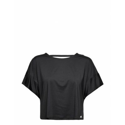 Studio Backless T-Shirt T-shirts & Tops Short-sleeved Svart Adidas Performance