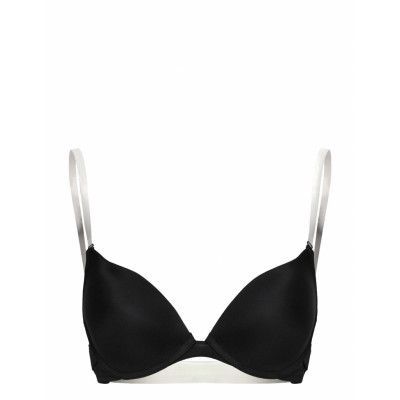Transparent Back Bra Pp Push Lingerie Bras & Tops Push Up Bras Svart Hunkemöller