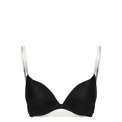 Transparent Back Bra Pp Push Lingerie Bras & Tops Push Up Bras Svart Hunkemöller