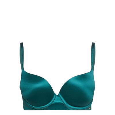 Underwire Bra Satin Designers Bras & Tops Push Up Bras Grön BOSS