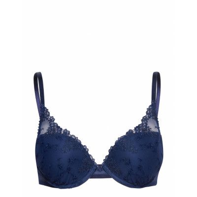 Co Bra Tshirt Push Lingerie Bras & Tops Push Up Bras Blue Passionata