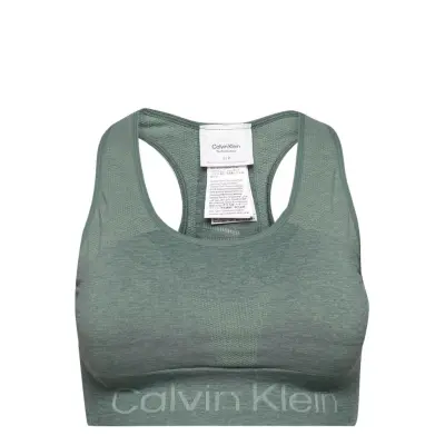 Wo - Medium Support Sports Bra Lingerie Bras & Tops Sports Bras - ALL Grön Calvin Klein Performance