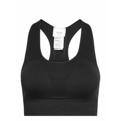 Wo - Medium Support Sports Bra Lingerie Bras & Tops Sports Bras - ALL Svart Calvin Klein Performance