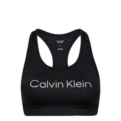 Wo - Medium Support Sports Bra Lingerie Bras & Tops Sports Bras - ALL Svart Calvin Klein Performance