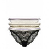 3-Pack Wave Lace Ray Tanga *Villkorat Erbjudande Lingerie Panties Brazilian Panties Svart Becksöndergaard