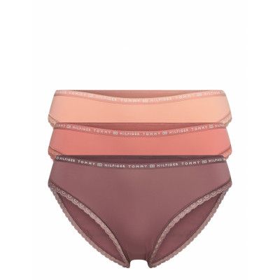 3P Bikini Micro Lace Trosa Brief Tanga Lila Tommy Hilfiger