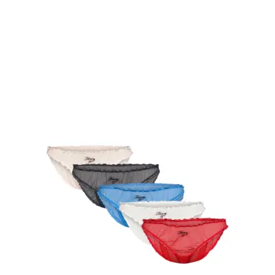 5 Pack Bikini Ruffle Trosa Brief Tanga Beige Tommy Hilfiger