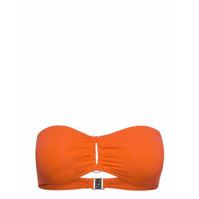 Active Rectangle Trim Bandeau Swimwear Bikinis Bikini Tops Bandeau Bikinitops Orange Seafolly