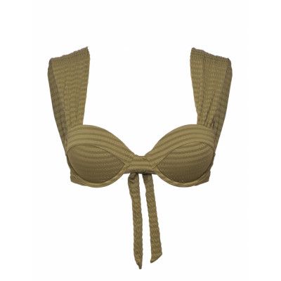 Aleah Bikini Top Swimwear Bikinis Bikini Tops Wired Bikinitops Khaki Green Malina