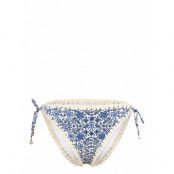 Ally Crochet Trimmed Bikini Bottoms Designers Bikinis Bikini Bottoms Side-tie Bikinis Blue Malina