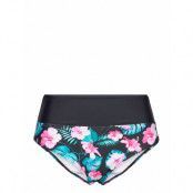 Aloha Tropica Folded Brief Swimwear Bikinis Bikini Bottoms High Waist Bikinis Svart Abecita