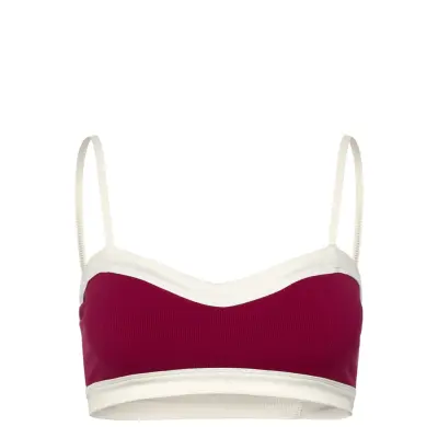 ALOHAS Mira Bicolor Vivid Burgundy White Badkläder Rosa