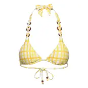 Amalficheck Slide Tri Swimwear Bikinis Bikini Tops Triangle Bikinitops Gul Seafolly