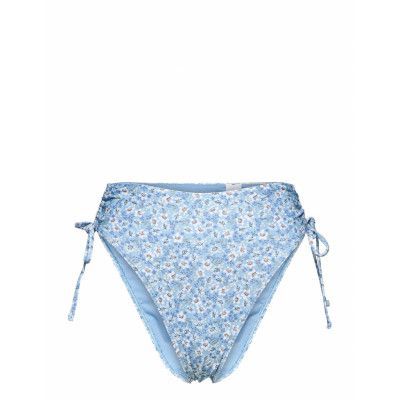 Anf Womens Swim Swimwear Bikinis Bikini Bottoms High Waist Bikinis Blå Abercrombie & Fitch