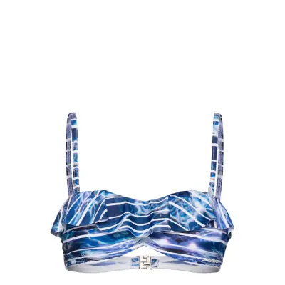 Aquarius Bikini Bandeau Swimwear Bikinis Bikini Tops Bandeau Bikinitops Blå Salming