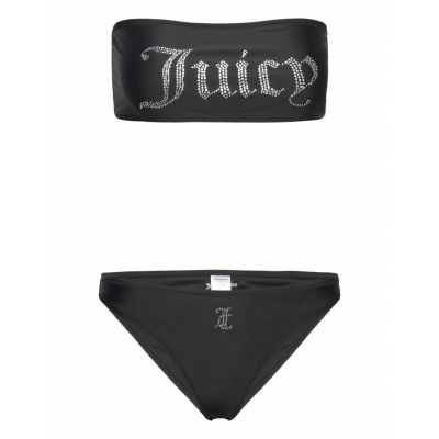Ariel Bandeau Bikini Set Bikini Black Juicy Couture