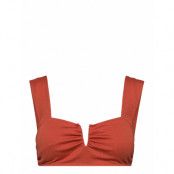 Asoa Top Swimwear Bikinis Bikini Tops Bandeau Bikinitops Orange By Malene Birger