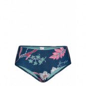 Balinese Retreat Wide Side Retro Swimwear Bikinis Bikini Bottoms Bikini Briefs Blå Seafolly