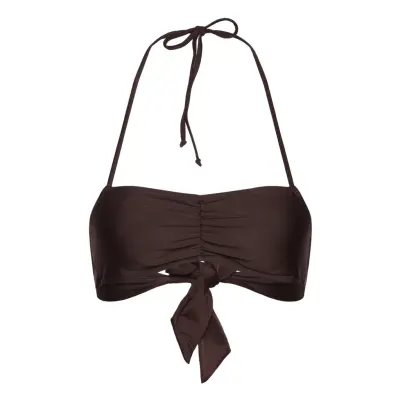 Bandeau Bikini Top Swimwear Bikinis Bikini Tops Bandeau Bikinitops Brun Rosemunde