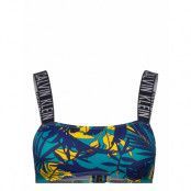 Bandeau-Rp-Print Bikinitop Blå Calvin Klein