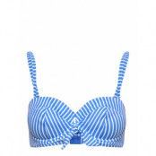 Beach Hut Swimwear Bikinis Bikini Tops Push-up Bikinitops Blue Freya