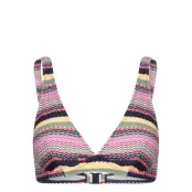 Printed, Unpadded Underwire Bikini Top Swimwear Bikinis Bikini Tops Triangle Bikinitops Multi/patterned Esprit Bodywear Women