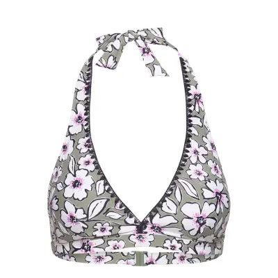 Women Beach Tops Wireless Halterneck Swimwear Bikinis Bikini Tops Triangle Bikinitops Multi/mönstrad Esprit Bodywear Women