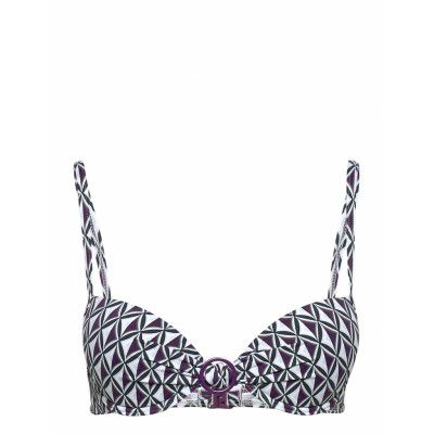 Esprit Bodywear Women Padded Bikini Top With A Print Röd