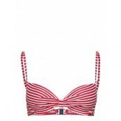 Recycled: Underwire Top With Stripes Swimwear Bikinis Bikini Tops Wired Bikinitops Röd Esprit Bodywear Women