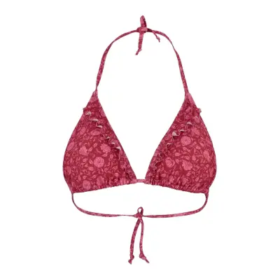 Becksöndergaard Asflora Bel Frill Bikini Top - Pink - XL