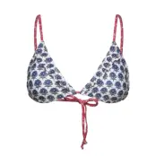 Becksöndergaard Bloflora Bella Frill Bikini Top Blå