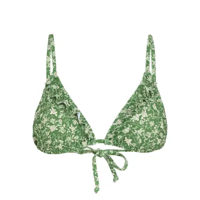 Becksöndergaard Fleurie Bella Frill Bikini Top Grön