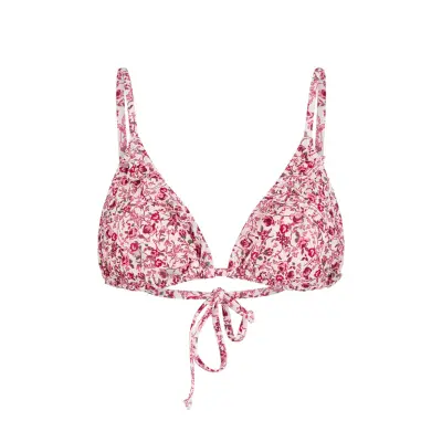 Becksöndergaard Fleuriella Bella Frill Bikini Top Röd