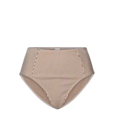 Becksöndergaard Striba High Waist Bikini Briefs - Brown - S