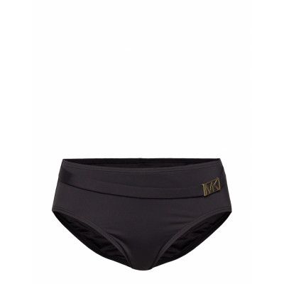 Belted Btm Swimwear Bikinis Bikini Bottoms Bikini Briefs Svart Michael Kors Swimwear