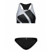 Big Logo Graphic Bikini Sport Bikinis Bikini Sets Svart Adidas Performance