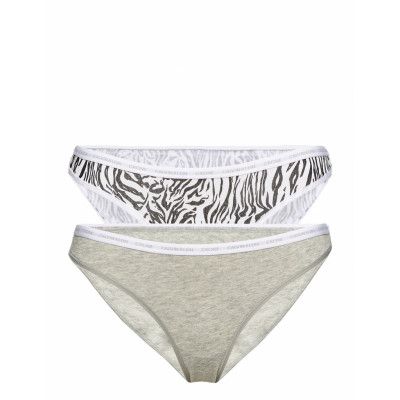 Bikini 2Pk Trosa Brief Tanga Grå Calvin Klein