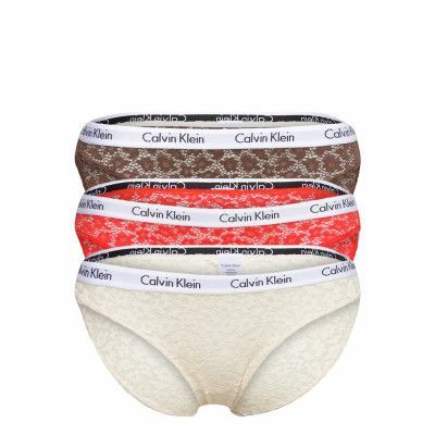 Bikini 3Pk Trosa Brief Tanga Creme Calvin Klein