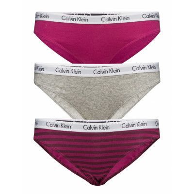 Bikini 3Pk Trosa Brief Tanga Grå Calvin Klein