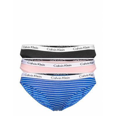 Bikini 3Pk *Villkorat Erbjudande Trosa Brief Tanga Multi/mönstrad Calvin Klein
