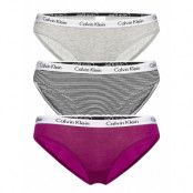 Bikini 3Pk *Villkorat Erbjudande Trosa Brief Tanga Multi/mönstrad Calvin Klein