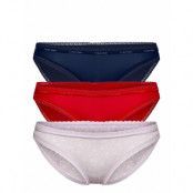 Bikini 3Pk *Villkorat Erbjudande Trosa Brief Tanga Multi/mönstrad Calvin Klein