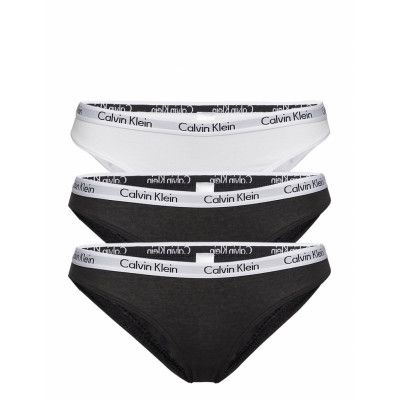 Bikini 3Pk *Villkorat Erbjudande Trosa Brief Tanga Svart Calvin Klein