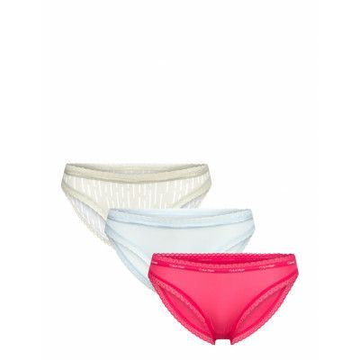 Bikini 3Pk *Villkorat Erbjudande Trosa Brief Tanga Vit Calvin Klein