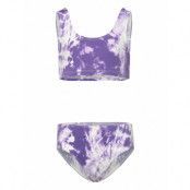 Bikini Bg Flower Tie Dye Bikini Purple Lindex