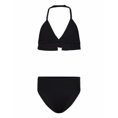 Bikini Bg Frill Bikini Svart Lindex
