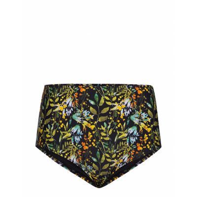 Bikini Bottoms Plus Print High Waist Bikinitrosa Multi/mönstrad Zizzi