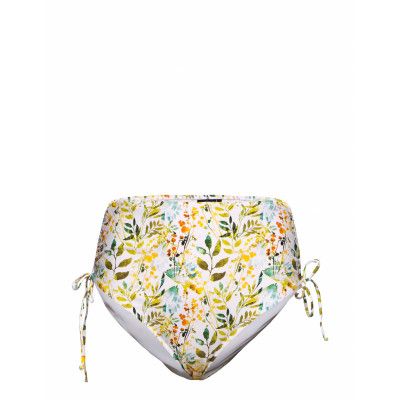 Bikini Buttoms Plus Print High Waist Tie Bikinitrosa Multi/mönstrad Zizzi