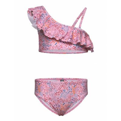 Color Kids Bikini Shoulder, Aop Rosa