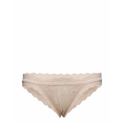 Bikini Signature Lace Trosa Brief Tanga Beige Hanky Panky